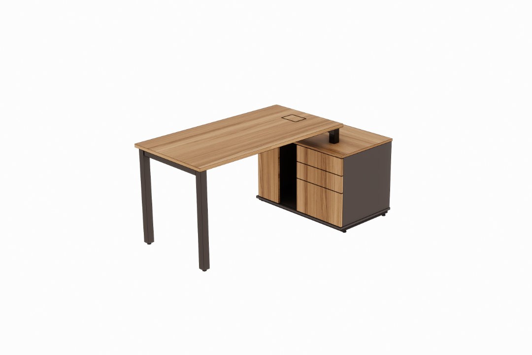 Mesa de escritório gerente com armário Pórtico